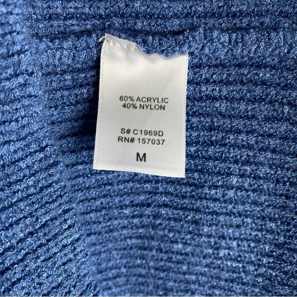 Blue Ribbed Halter Mini Dress - Picture 7 of 7